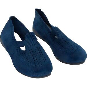 Blue Eyelet Loafer Slip-On Casual Shoe Women's US 9